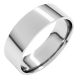 14K White Gold 6 mm Ultra-Lightweight Comfort-Fit Flat Band Size 8.5