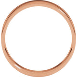 14K Rose Gold 6 mm Ultra-Lightweight Comfort-Fit Flat Band Size 7