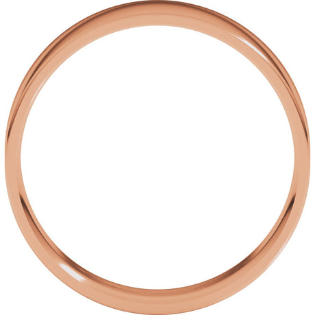 14K Rose Gold 6 mm Ultra-Lightweight Comfort-Fit Flat Band Size 7