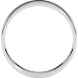 14K White Gold 6 mm Ultra-Lightweight Comfort-Fit Flat Band Size 8.5