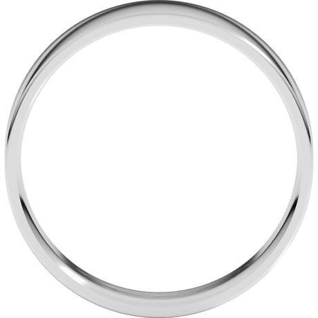 14K White Gold 6 mm Ultra-Lightweight Comfort-Fit Flat Band Size 8.5