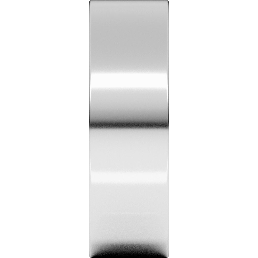 14K White Gold 6 mm Ultra-Lightweight Comfort-Fit Flat Band Size 10