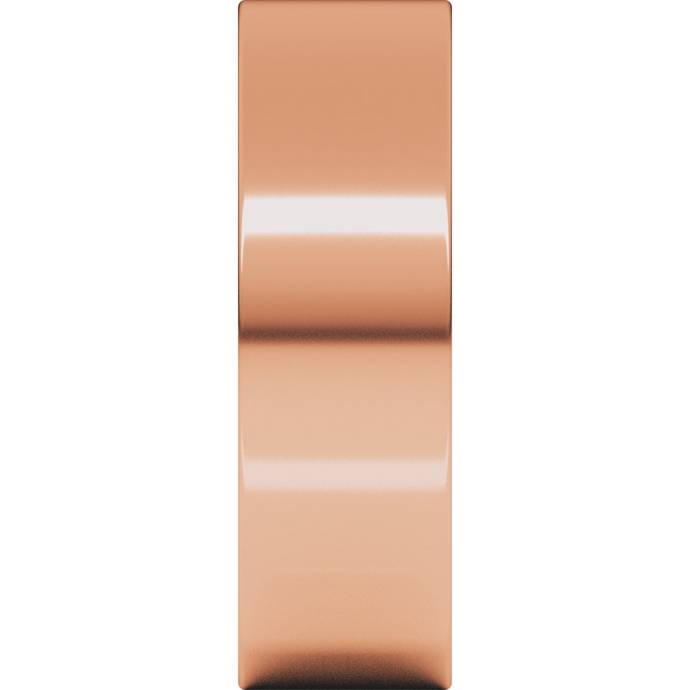 14K Rose Gold 6 mm Ultra-Lightweight Comfort-Fit Flat Band Size 7