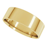 14K Yellow Gold 6 mm Ultra-Lightweight Comfort-Fit Flat Band Size 6