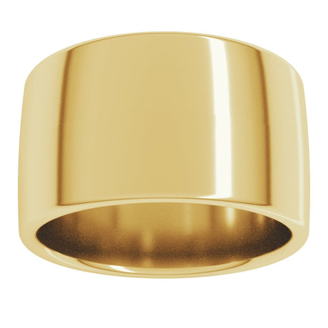 14K Yellow Gold 12 mm Comfort-Fit European-Style Band Size 12