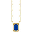 14K Yellow Gold Lab-Grown Blue Sapphire 18" Necklace