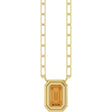 14K Yellow Gold Natural Citrine 18" Necklace
