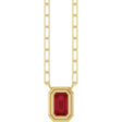 14K Yellow Gold Lab-Grown Ruby 18" Necklace