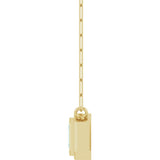 14K Yellow Gold Natural Aquamarine 18" Necklace