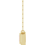 14K Yellow Gold Lab-Grown Ruby 18" Necklace