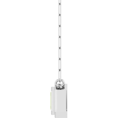 Sterling Silver Natural Peridot 18" Necklace