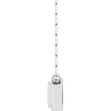Sterling Silver Natural Peridot 18" Necklace
