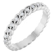 14K White Gold 1/5 CTW Lab-Grown Diamond Rope Eternity Band Size 7