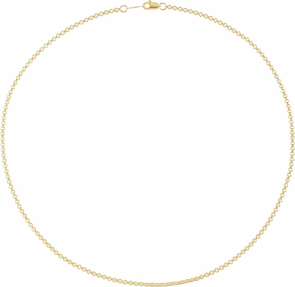 14K Yellow Gold-Filled 2 mm Rolo 18" Chain