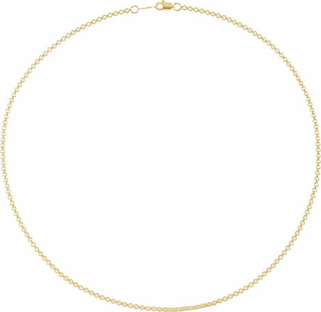 14K Yellow Gold 2 mm Rolo 20" Chain