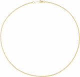 14K Yellow Gold-Filled 2 mm Rolo 18" Chain