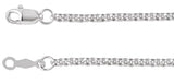 Sterling Silver 2 mm Rolo 7" Chain