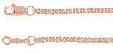 14K Rose Gold 2 mm Rolo 7" Chain