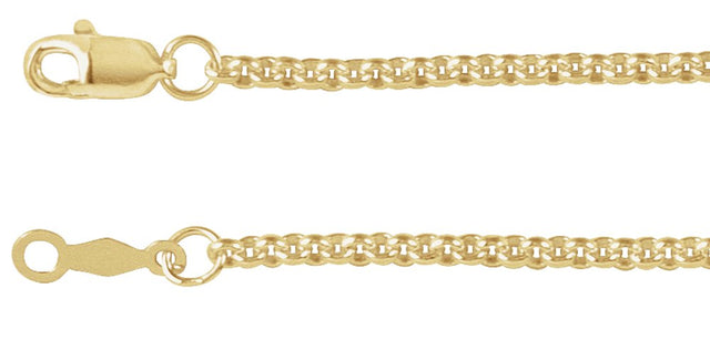 14K Yellow Gold-Filled 2 mm Rolo 18" Chain