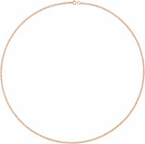 14K Rose 2 mm Rolo 18" Chain