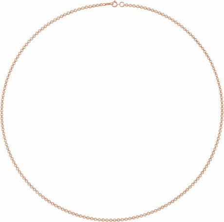 14K Rose Gold 2 mm Rolo 24" Chain