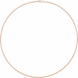 14K Rose Gold 2 mm Rolo 24" Chain