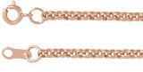 14K Rose Gold 2 mm Rolo 24" Chain