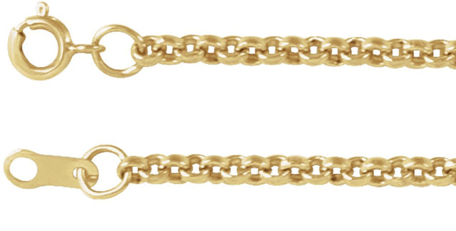 14K Yellow Gold-Filled 2 mm Rolo 16" Chain