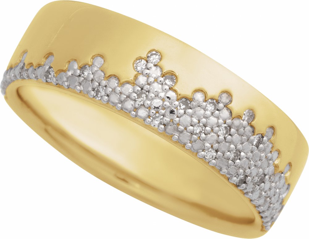 14K Yellow Gold 1/10 CTW Lab-Grown Diamond Anniversary Band
