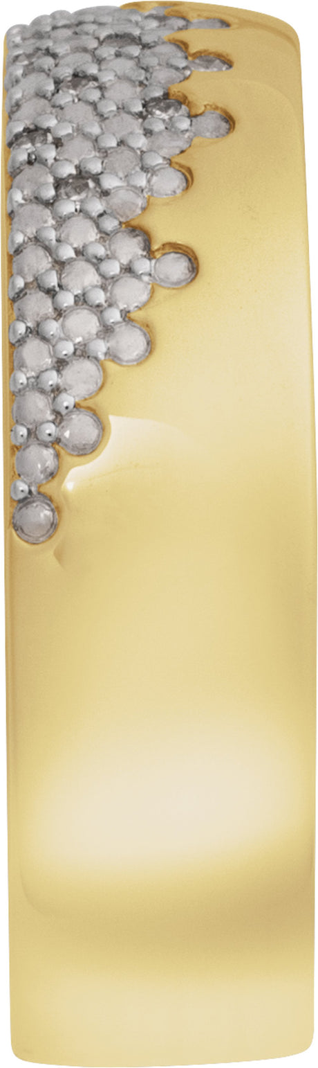 14K Yellow Gold 1/10 CTW Natural Diamond Anniversary Band