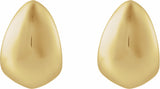 14K Yellow Electroform Teardrop Earrings