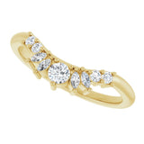 14K Yellow Gold 1/4 CTW Natural Diamond Contour Band