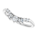 14K White Gold 1/4 CTW Lab-Grown Diamond Contour Band