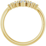 14K Yellow Gold 1/4 CTW Lab-Grown Diamond Contour Band