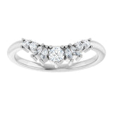 14K White Gold 1/4 CTW Lab-Grown Diamond Contour Band