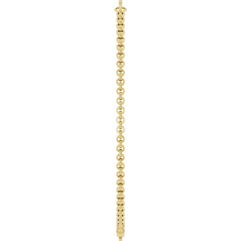 14K Yellow Gold Engravable Link 7" Bracelet