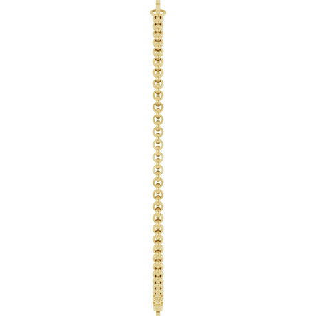 14K Yellow Gold Engravable Link 7" Bracelet