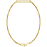 14K Yellow Gold Engravable Link 7" Bracelet