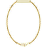 14K Yellow Gold Engravable Link 7" Bracelet