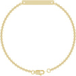 14K Yellow Gold Engravable Link 7" Bracelet