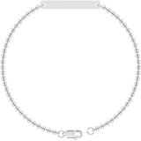 Sterling Silver Engravable Link 7" Bracelet