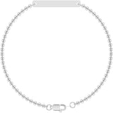 Sterling Silver Engravable Link 7" Bracelet