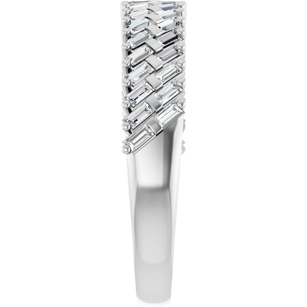 14K White 3/4 CTW Lab-Grown Diamond Anniversary Band