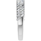 14K White 3/4 CTW Lab-Grown Diamond Anniversary Band