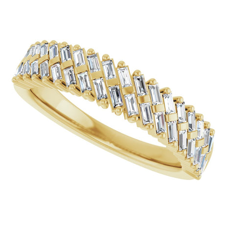 14K Yellow 3/4 CTW Lab-Grown Diamond Anniversary Band