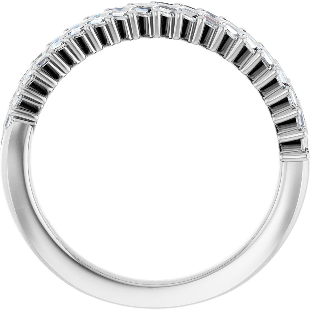 14K White 3/4 CTW Lab-Grown Diamond Anniversary Band
