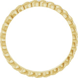 14K Yellow Gold 1/10 CTW Lab-Grown Diamond Rope Eternity Band Size 9