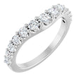 14K White Gold 5/8 CTW Lab-Grown Diamond Graduated Contour Band
