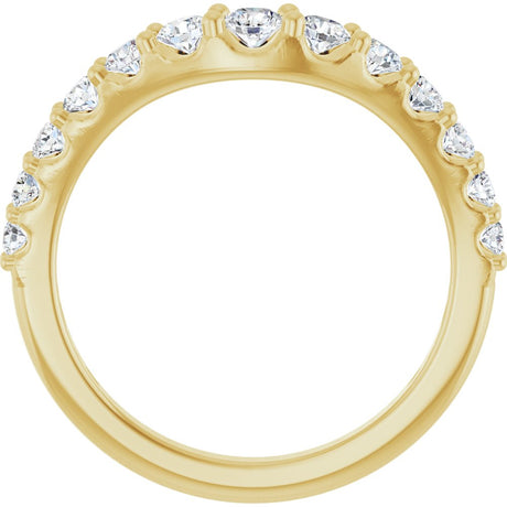 14K Yellow Gold 5/8 CTW Lab-Grown Diamond Graduated Contour Band