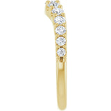 14K Yellow Gold 5/8 CTW Lab-Grown Diamond Graduated Contour Band